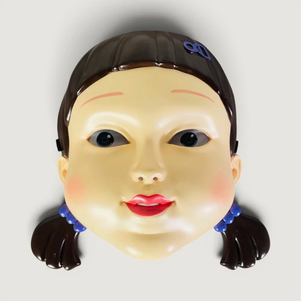 Spirit Halloween Squid Game Young Hee Doll Mask Adult Plastic Netflix Costume TV